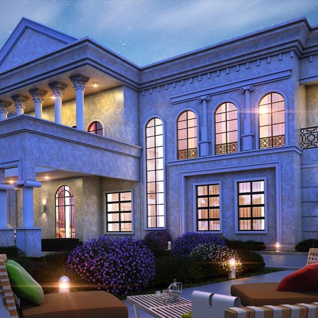 Completed Avalon villa project at dusk